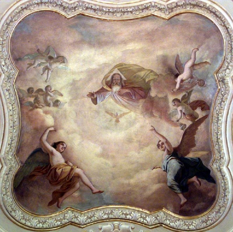 Dio Padre in Gloria - 1868 - affresco - chiesa di San Giacomo Maggiore - Averara (BG)
